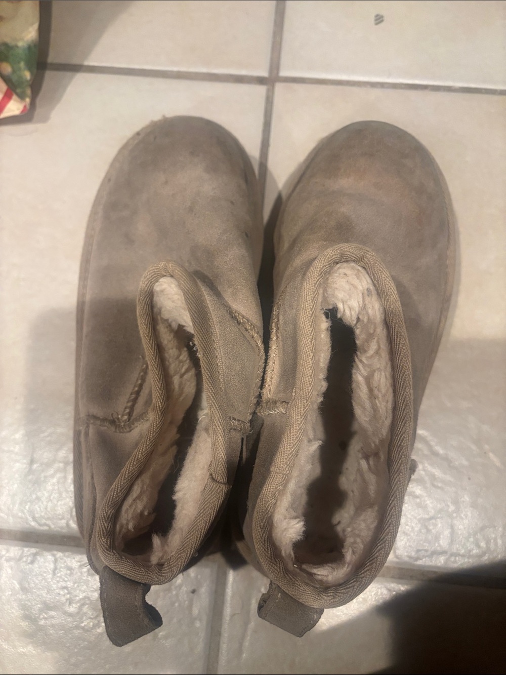 UGG Kids Slip-On Shearling-Lined Boots in Taupe